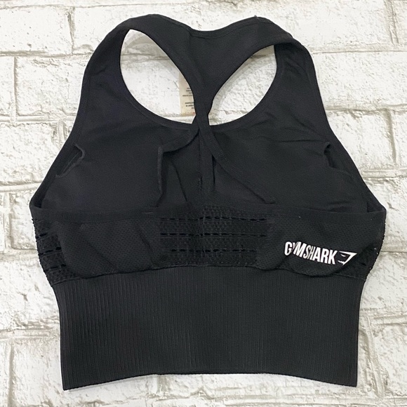 GYMSHARK Black Energy Seamless Crop Top Size Small - Picture 6 of 13